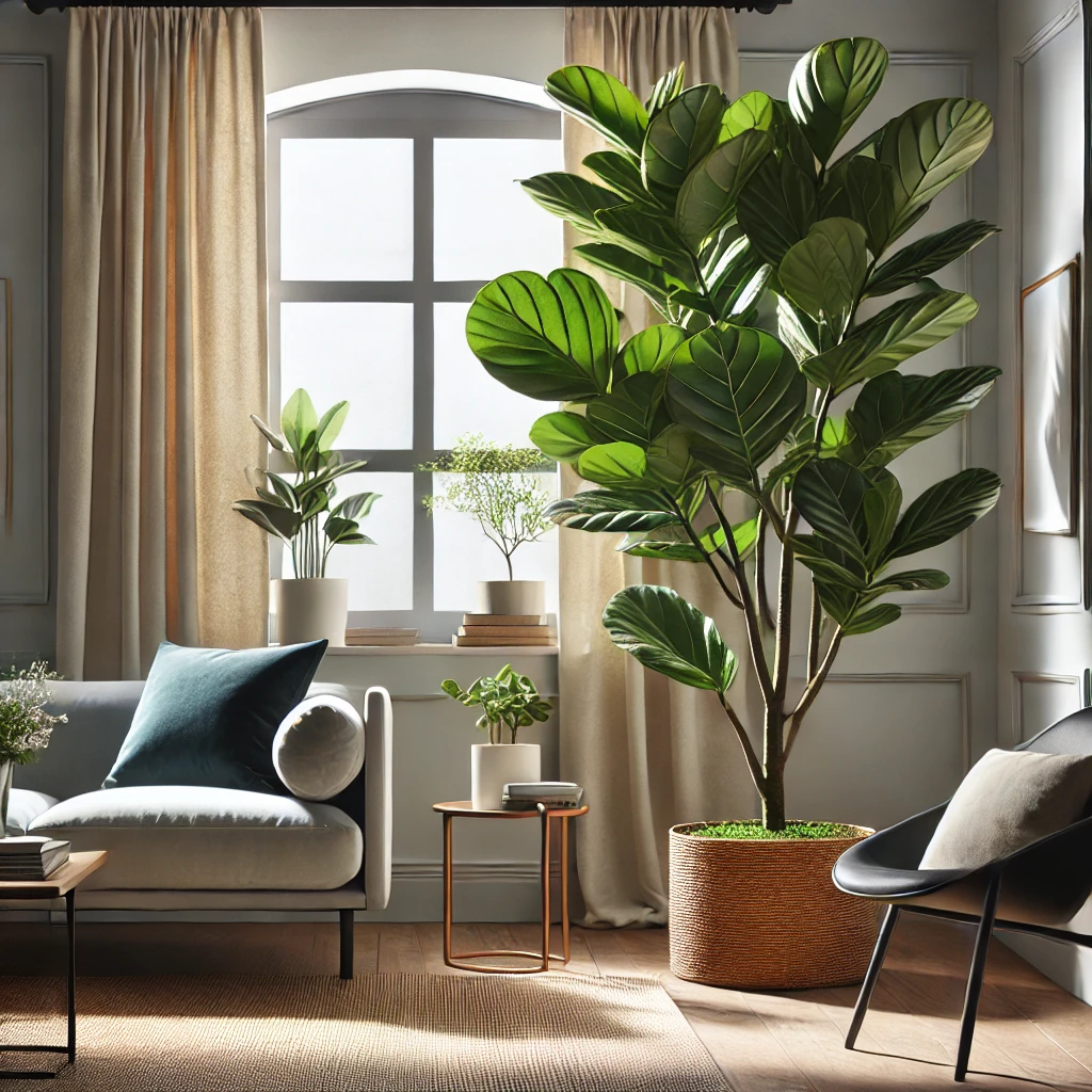 Ficus Lyrata in een modern interieur van de woonkamer