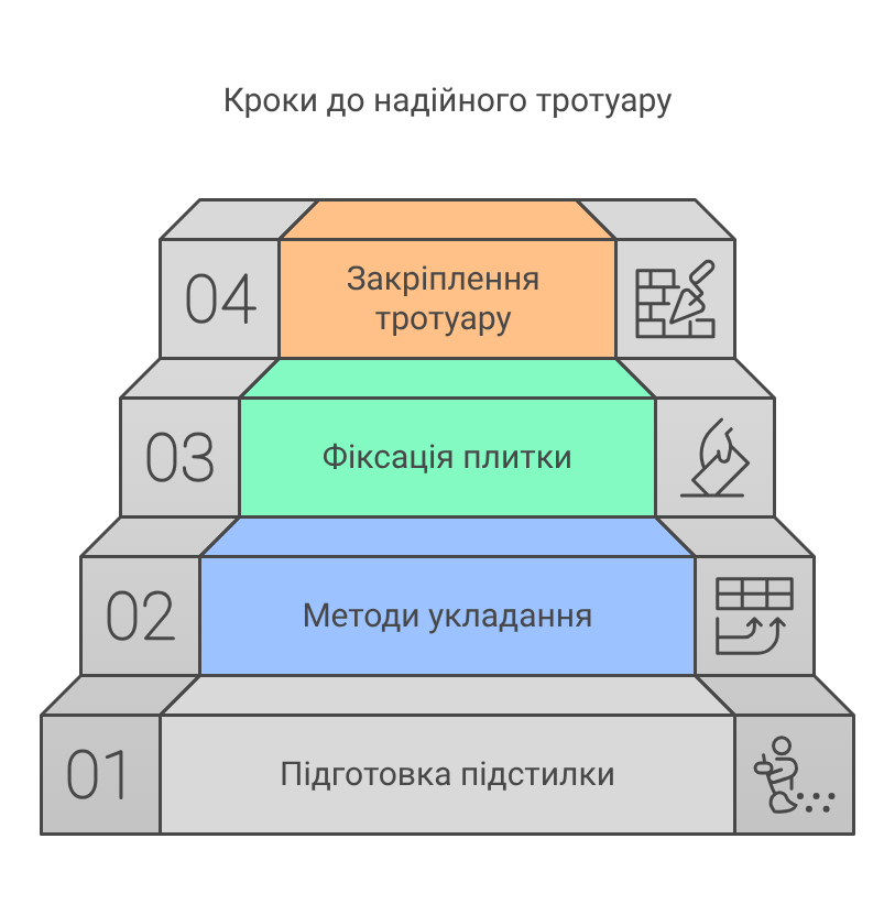 Техники за полагане на тротоарната плочка