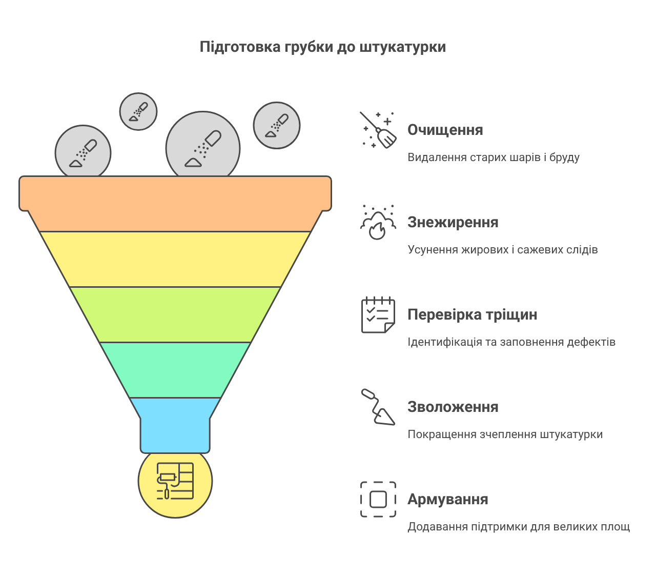 Щоб як поштукатурити грубку без негативних наслідків, почніть із правильної підготовки_ - visual selection