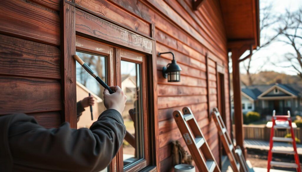 painting wooden facades