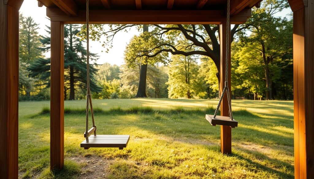 DIY wooden swings