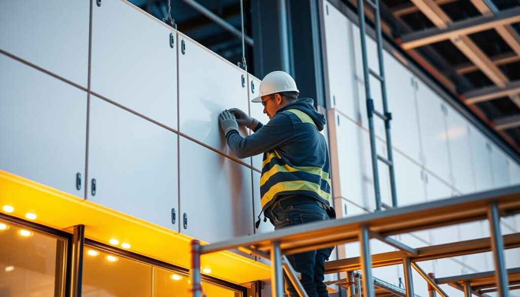 Proceso de instalación de paneles térmicos de fachada